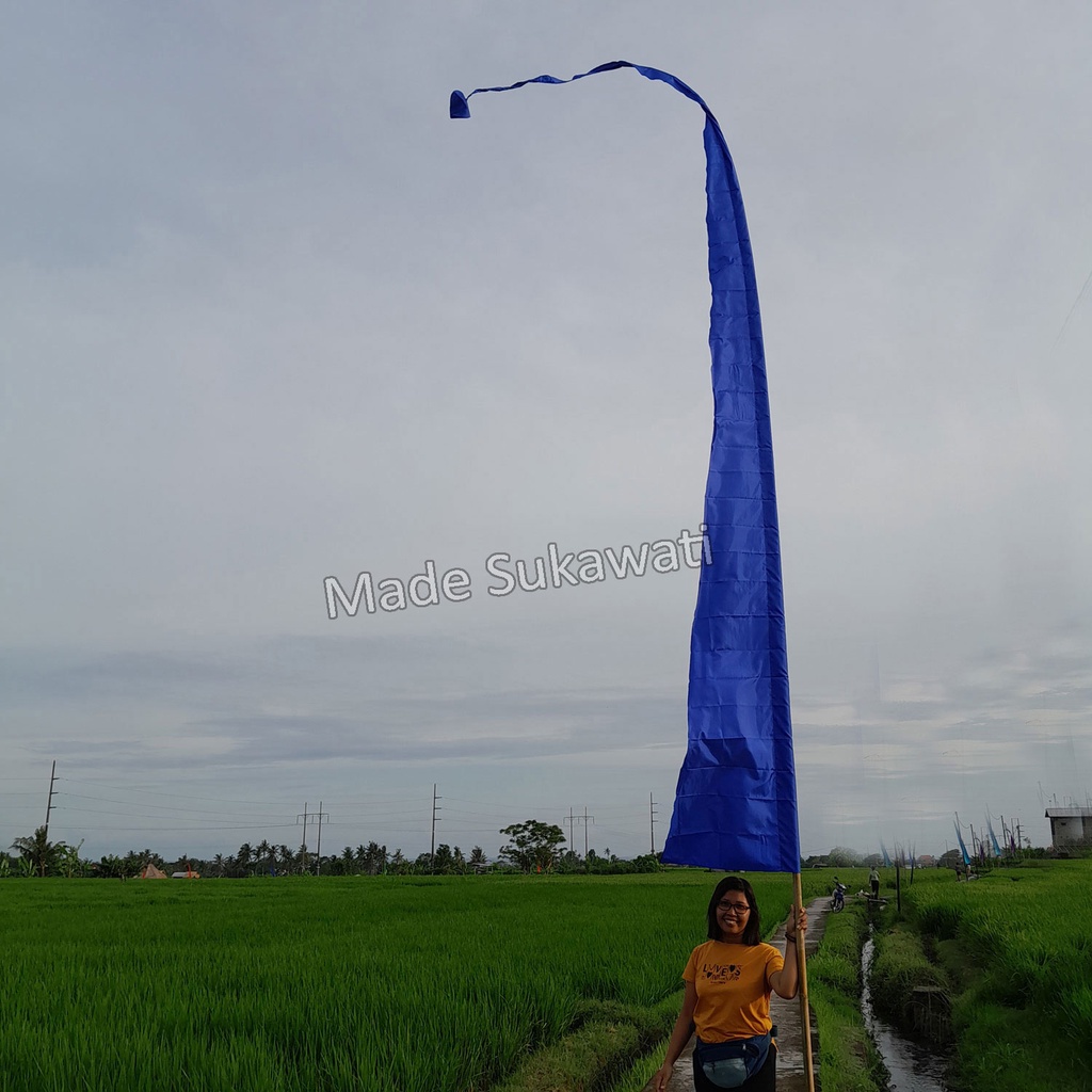 Umbul-Umbul khas Bali 5 Meter hiasan dekorasi hanya kain tanpa tangkai