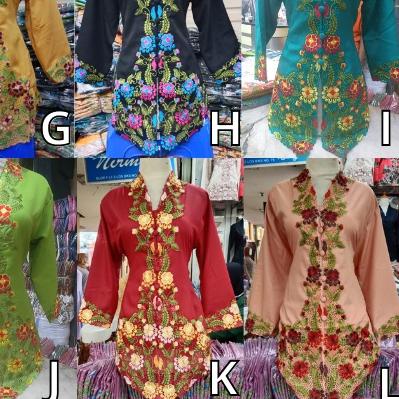 ★ Kebaya Encim Bordir Atasan Kebaya Modern Navy Dan Hitam ✯