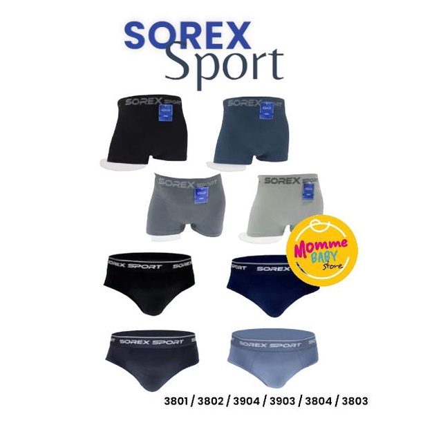 Sorex cd celana dalam segitiga boxer pria sport m 3801 3802 3803 3804 seamless edition CD Pria Premium