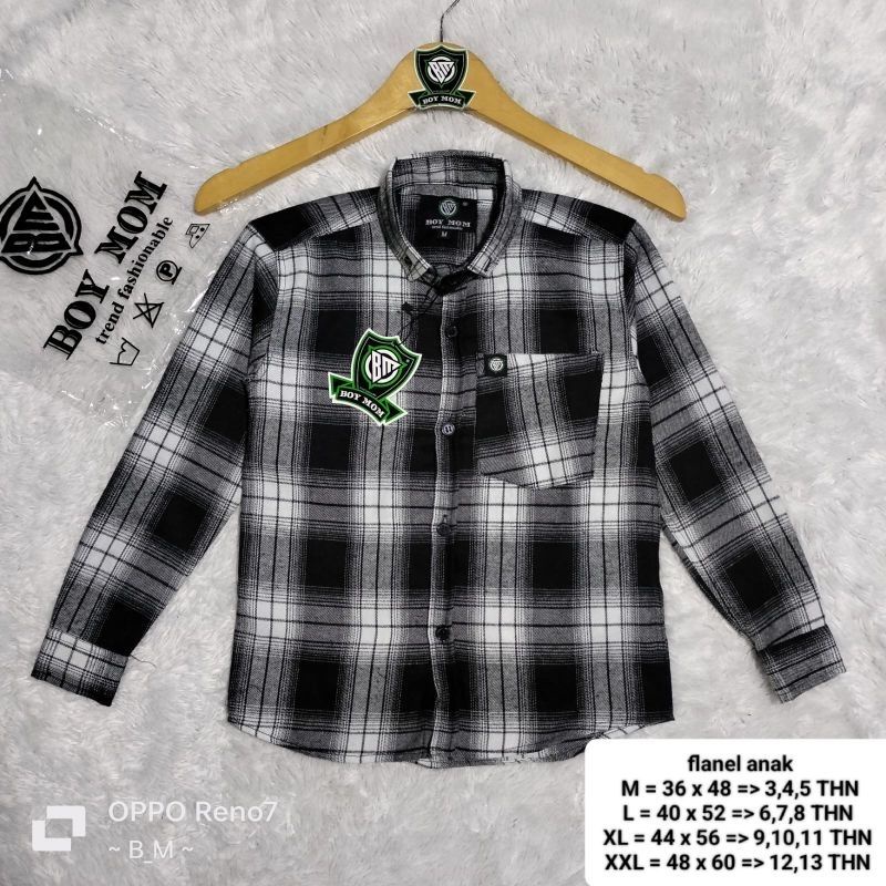 Atasan Pakaian Anak Baju Kemeja Anak Anak Flanel Kotak Kotak Unisex Kualitas Premium Distro