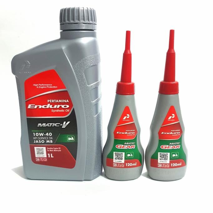 Paket Oli Motor Enduro Matic v 1liter Gardan 240ml Nmax Aerox Vespa Lx