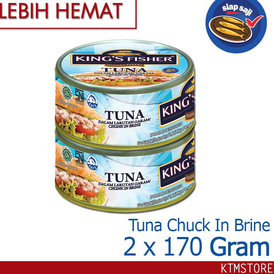 

Sikat SekarangNn4N8 Paket 2 pcs King's Fisher Tuna dalam Air Garam Tuna in Brine Daging Tuna Makanan Kaleng 170 g