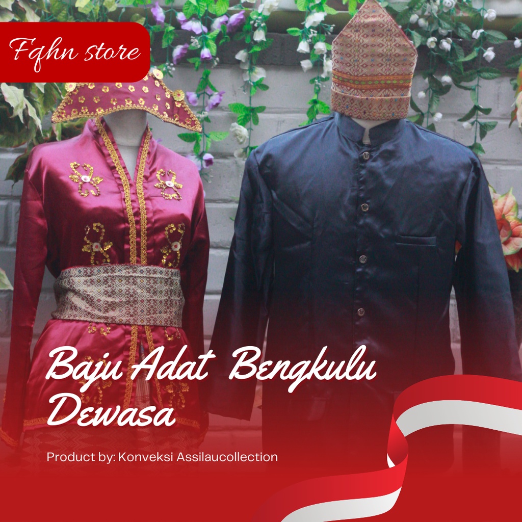 Baju adat dewasa Bengkulu satuan (Laki/Cewek)
