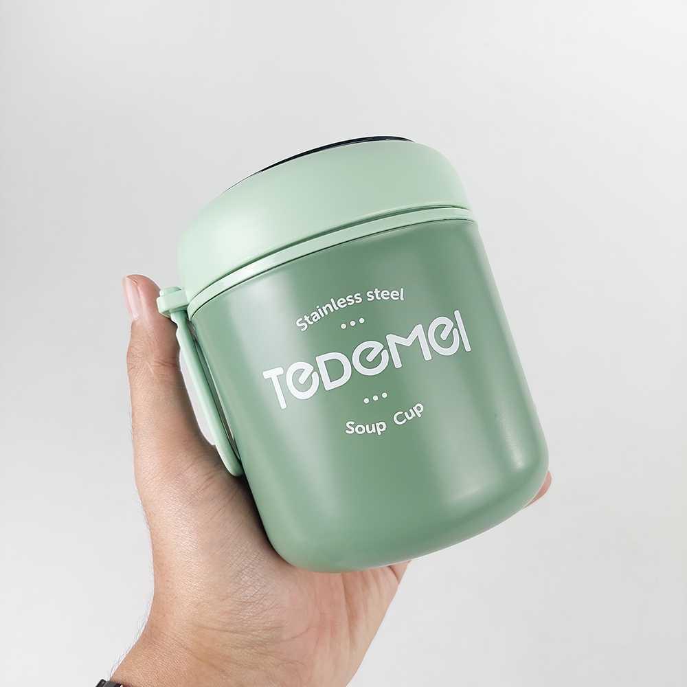 TEDEMEI Tempat Makan Anak 304 Stainless Steel 530ml with Spoon - TDM53