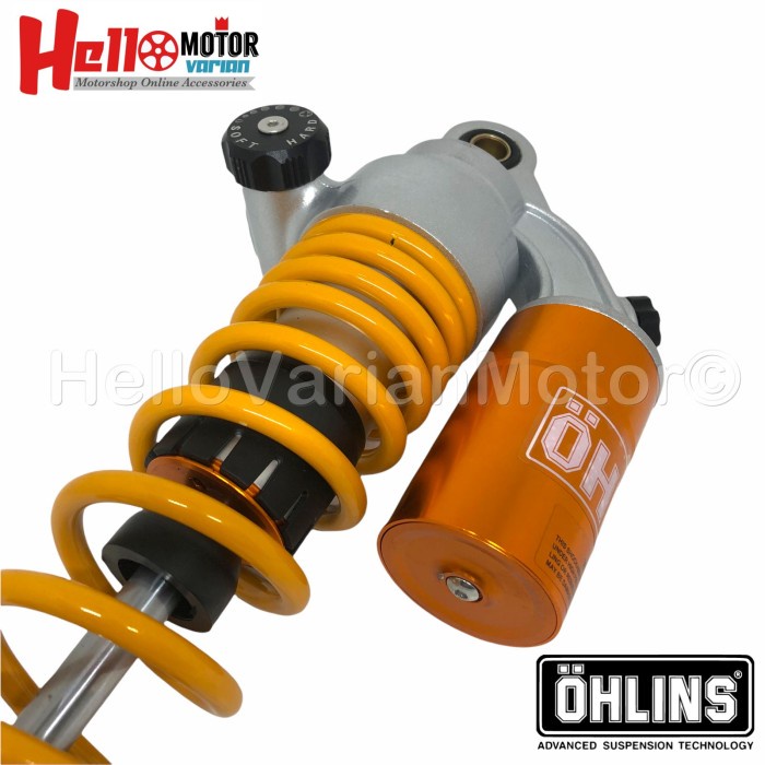 Shock Tabung Atas Motor Matic OHLINS AF01 YELLOW UK 310MM Dan 330MM