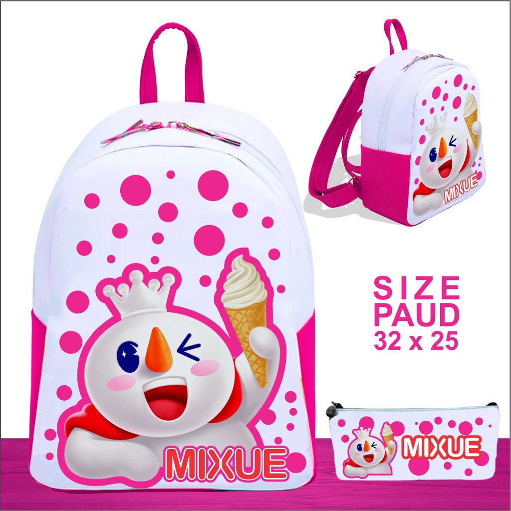 PREMIUM - tas ransel anak sekolah PAUD TK SD LAKI 2in1 PREMIUM VIRAL terbaru 2023 karakter ES KRIM MIXSUE terlaris bisa COD-Fanta Bocil
