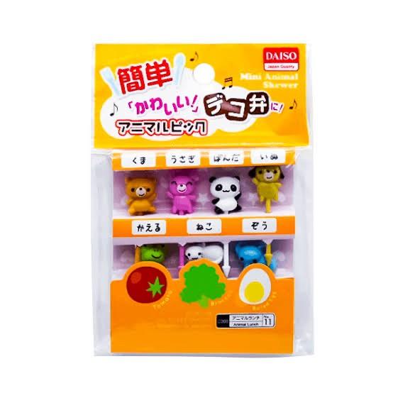 daiso animal food pick / food bento accesories