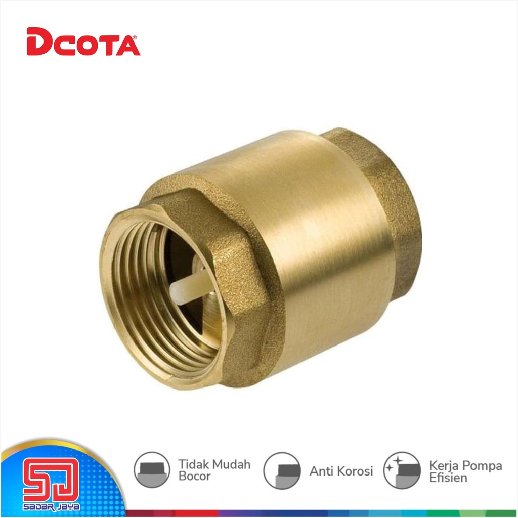 DCOTA Tusen Klep Kuningan 1/2&quot; 3/4&quot; Foot Valve Brass