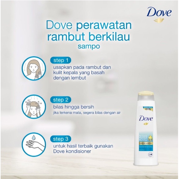 DOVE Daily Shine Rambut Berkilau Shampoo 290 ml Shampo Dove 290ml