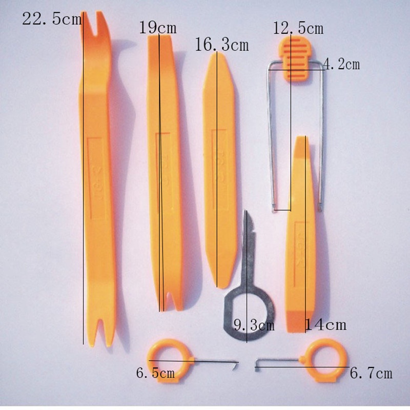 Set Alat Reparasi Pengungkit Panel bodi Dasboard Interior mobil, perlengkapan congkel baut rivet body motor