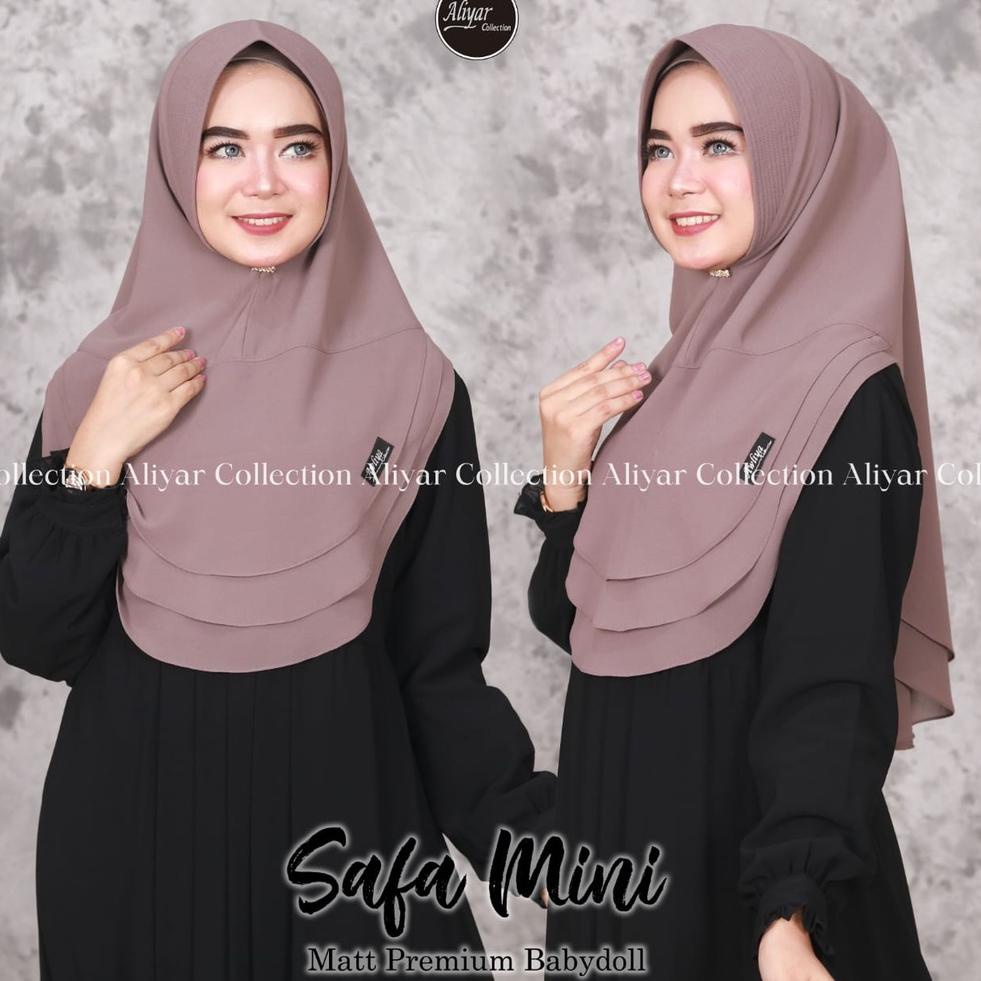 TREN TERBARU Khimar safa mini/original Aliyar by Awliya/kerudung instan/hijab mini/hijab polos/cerut