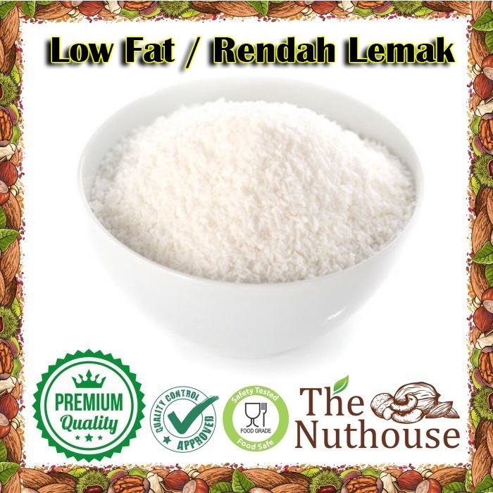 1kg Desiccated Coconut / Kelapa Parut Kering [Low Fat Rendah Lemak - Fine Grade / Extra Fine Grade]