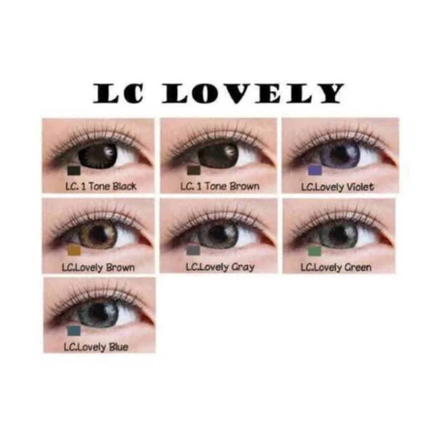 Paket Softlens Lovely Normal Dia 14,4mm + Air Softlens Ice 60ml + Pinset + Lenscase / Paket Softlens Murah / Paket Softlens Living Color Murah