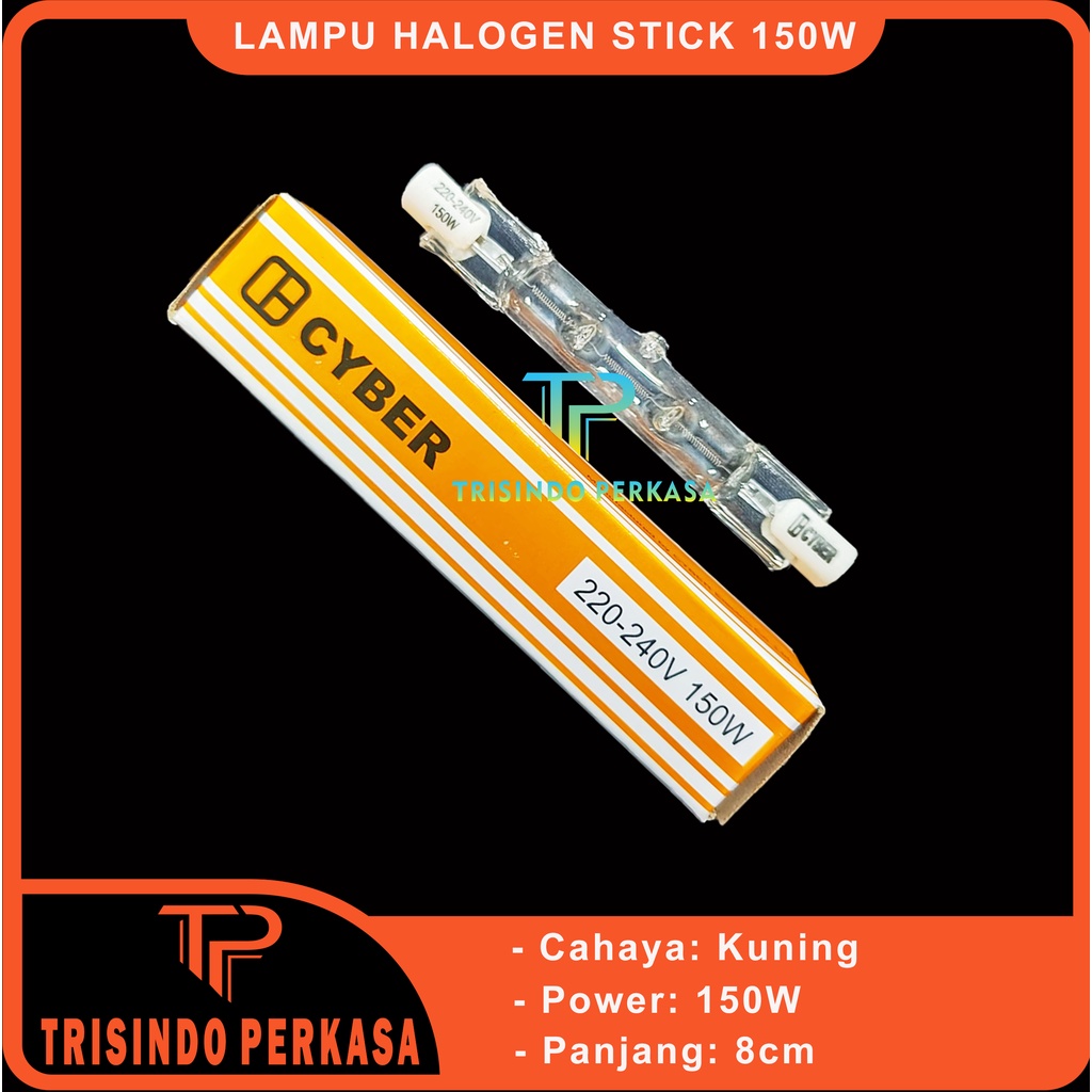 Lampu Halogen Stick Stik 150 Watt 220 volt Refill