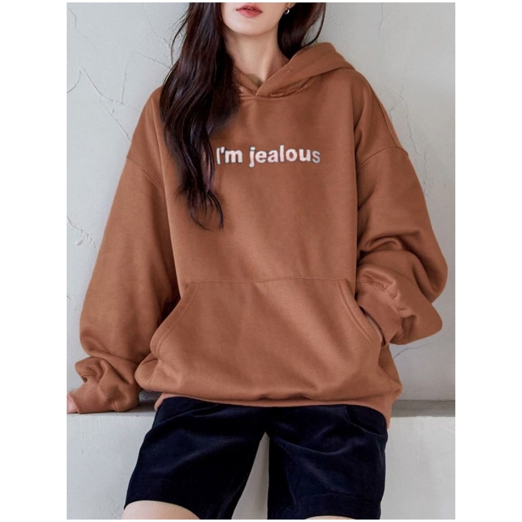 SWEATER HOODIE PRIA WANITA IM JEALOUS JACKET JUMPER SWITER ALA KOREAN OUTFIT SIMPLE KASUAL