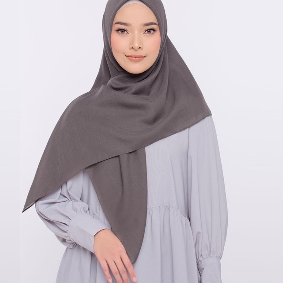 ☪ ZM Zaskia Mecca - Sadi Shade Of Brown Ash Hijab Kerudung Segi Empat ✫