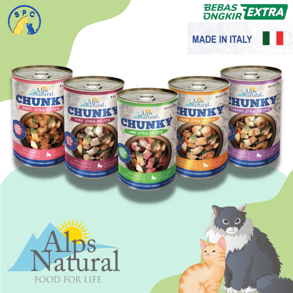 ALPS Natural chunky 380 Gram Dog Food Makanan Basah Anjing