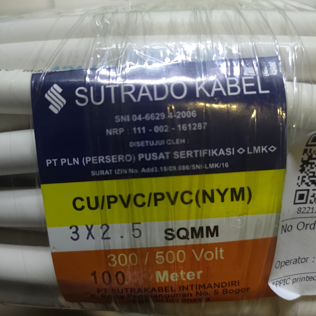 Kabel Cable Sutrado NYM 3x2,5 3x2.5 3 x 2.5 2,5 mm 100 m meter 100m