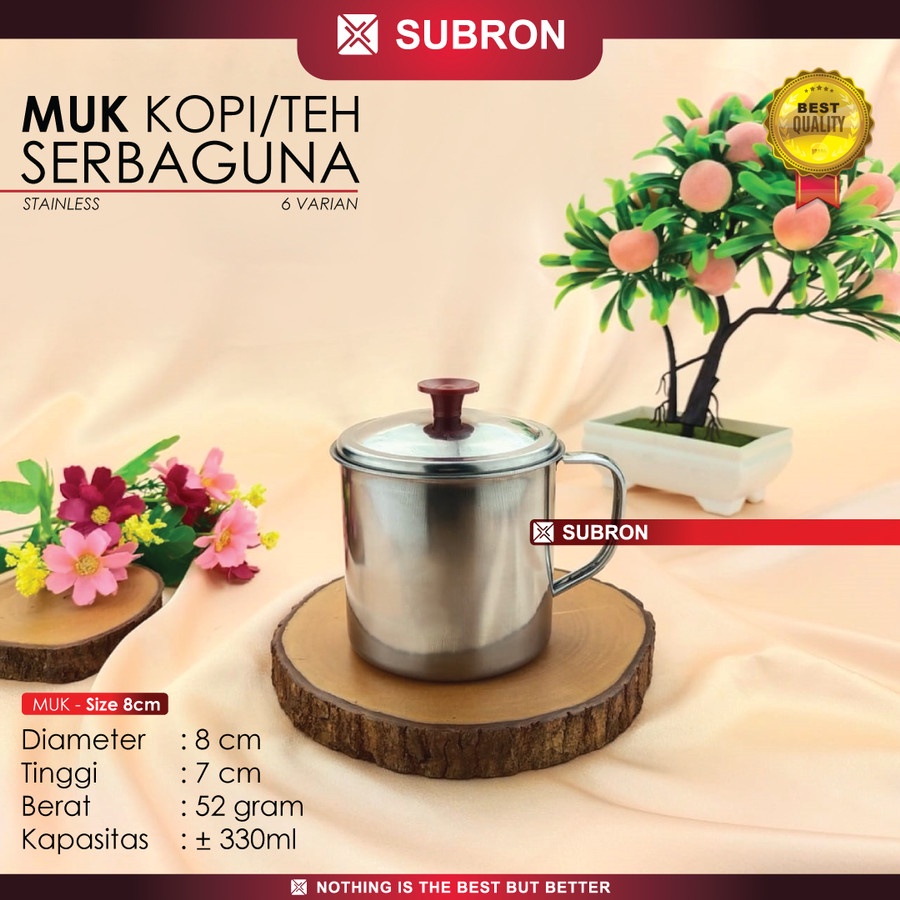 Muk / mug Stainless 8 cm Cangkir Serbaguna - SUBRON