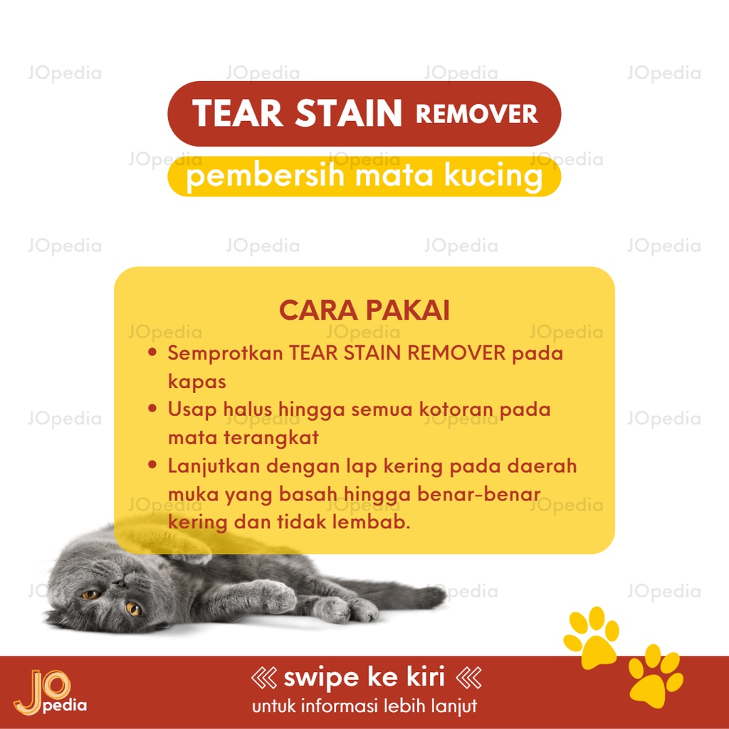 TEAR STAIN REMOVER Pembersih Mata Kucing Cairan Noda Air Mata