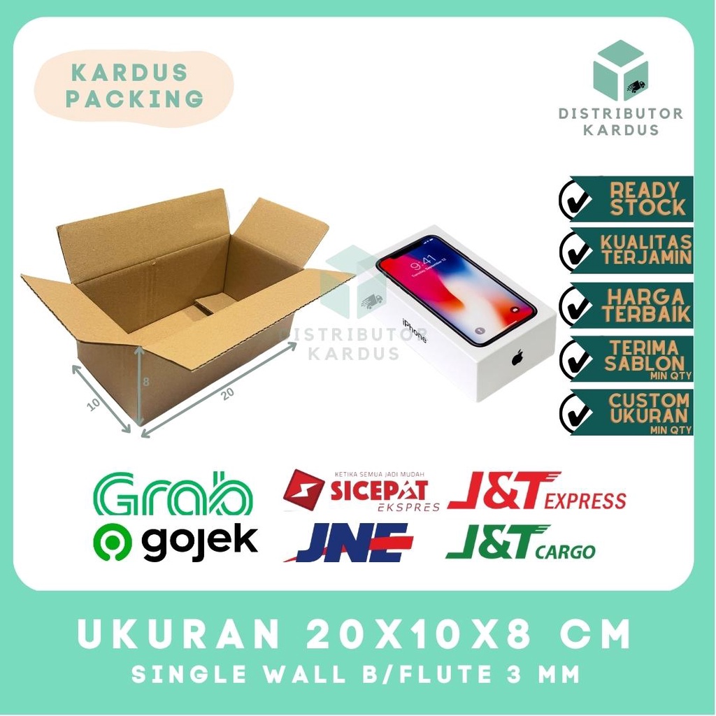 

Kardus Box Karton Packing 20x10x8 MURAH