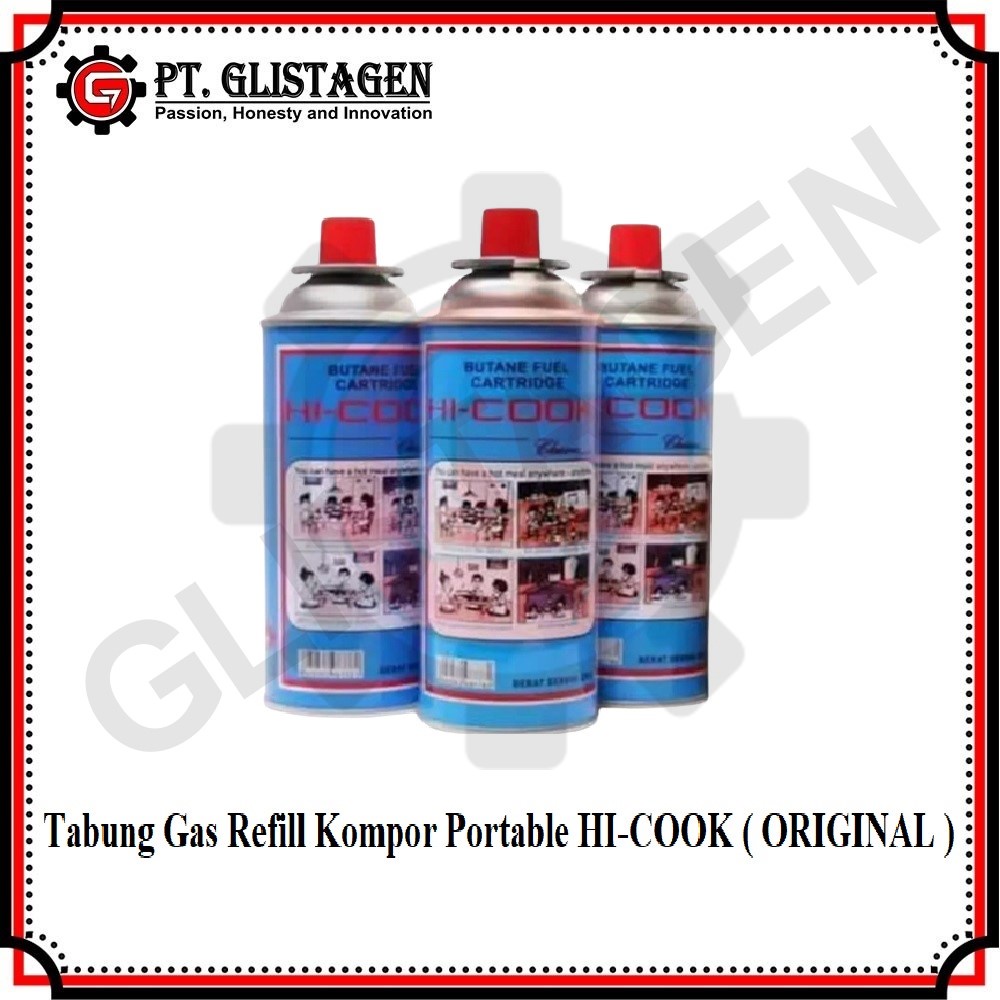 Refill Gas Kompor Portable Refill Gas Isi Ulang Gas Super Cook (Hi Cook) isi 230gr ORIGINAL