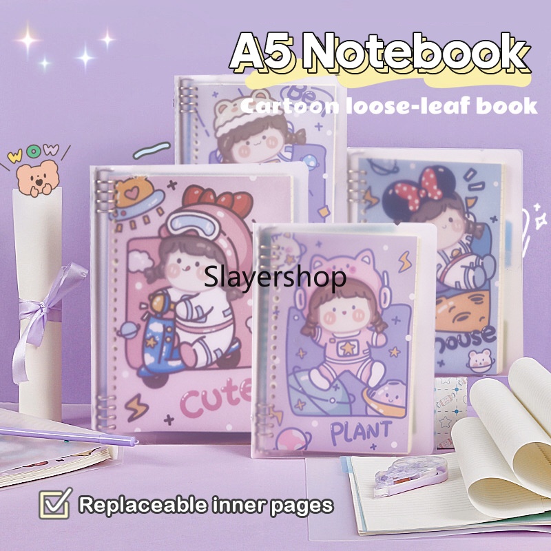 

RB Buku Vivid Lose Leaf Binder A5 Notebook 40 Halaman Warna Pastel cute