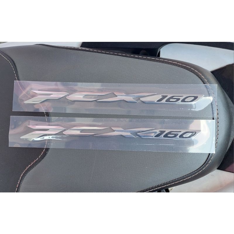 emblem pcx plus emblem 160 warna silver chrome dan gold original losspack sepasang dan satuan