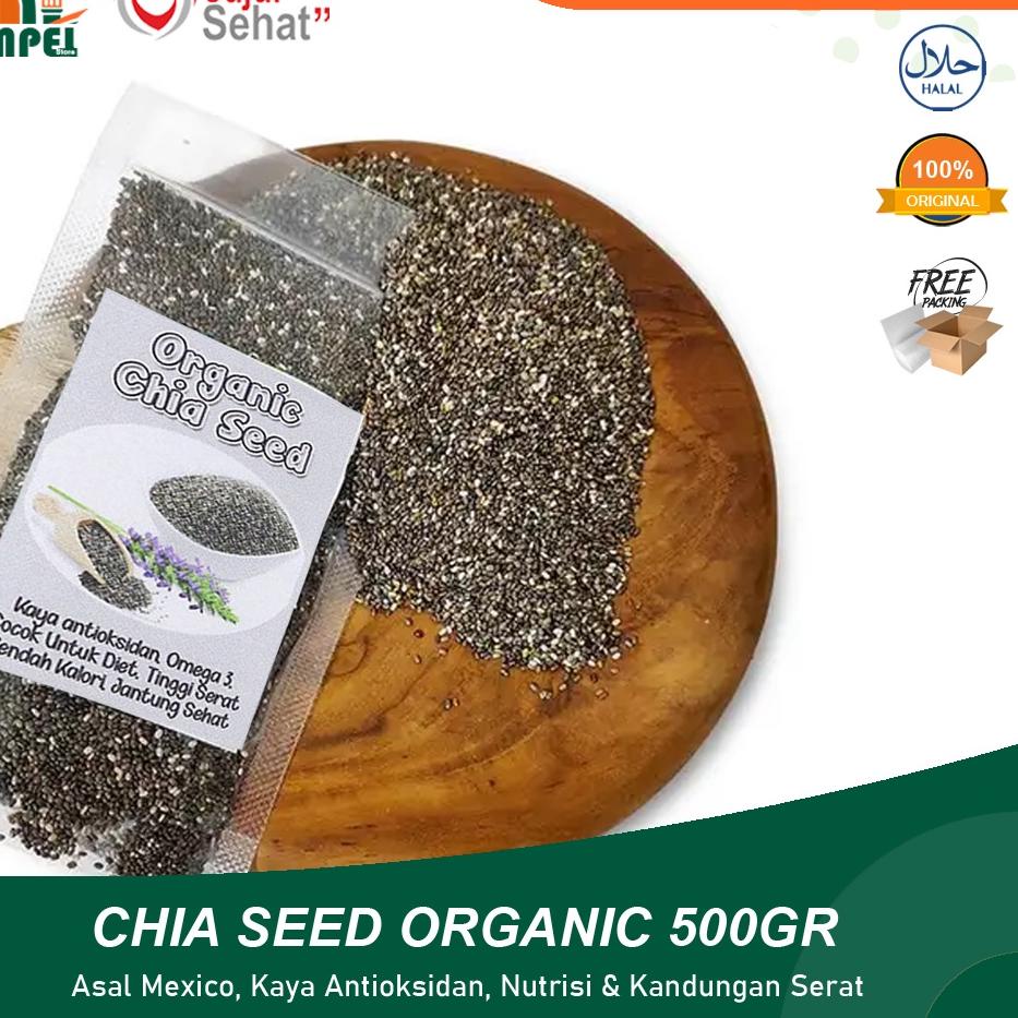 

♠ Black Chia Seed Organic 500gr dari Mexico Kaya Omega 3, Antioksidan, Lebih Kaya Dari Almond Salmon ✦
