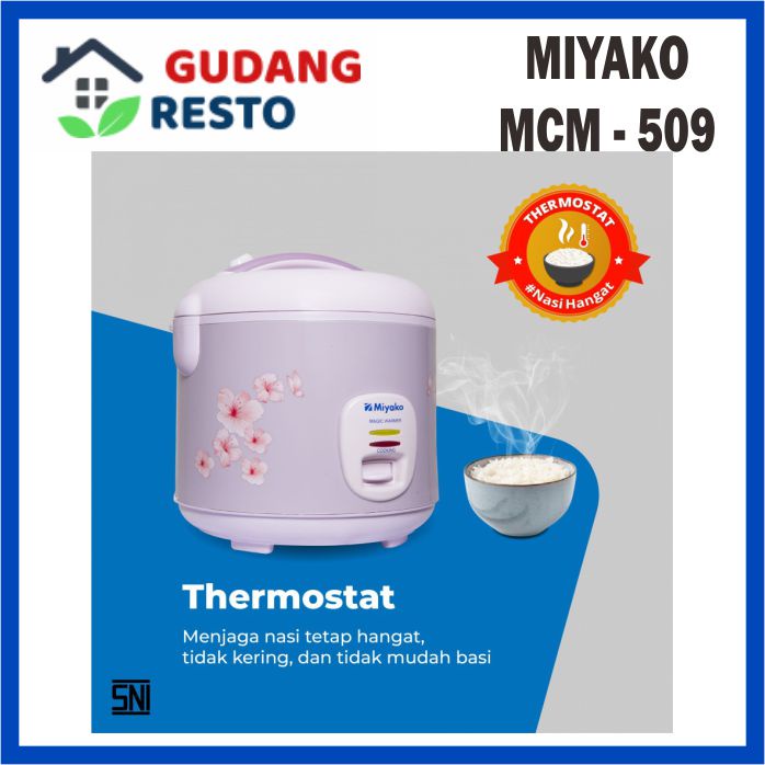 Rice Cooker 3 in 1 Miyako MCM 509 / Magic com / Penanak nasi MCM-509