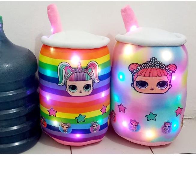 ۝ Bantal Boba Pelangi LED/Boneka Boba LED ❋