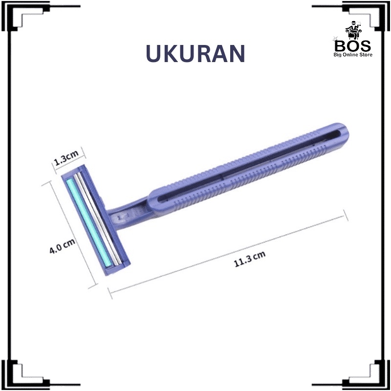 BOS - ALAT CUKUR KUMIS JENGGOT 2 MATA PISAU SILET / ALAT PENCUKUR KUMIS