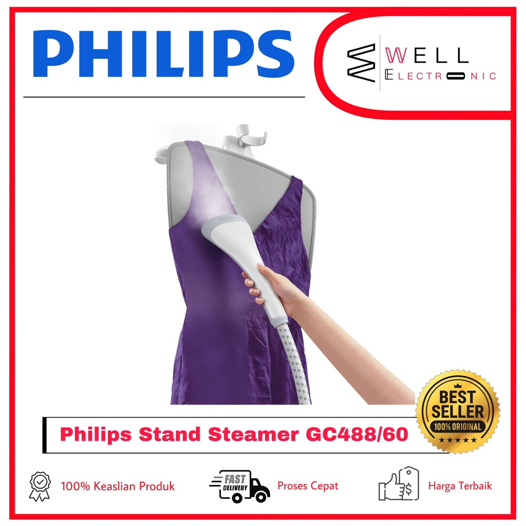 PHILIPS GC488/60 Garment Steamer Setrika Uap Berdiri GC 488