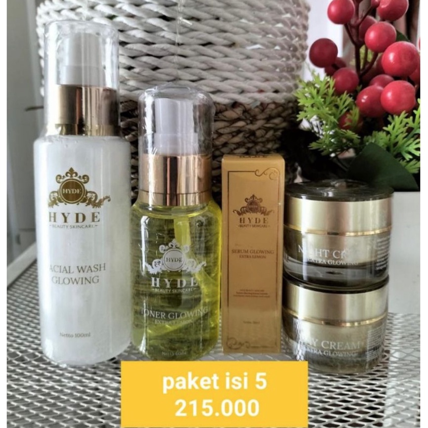 HYDE SKINCARE PAKET GLOWING ISI 5