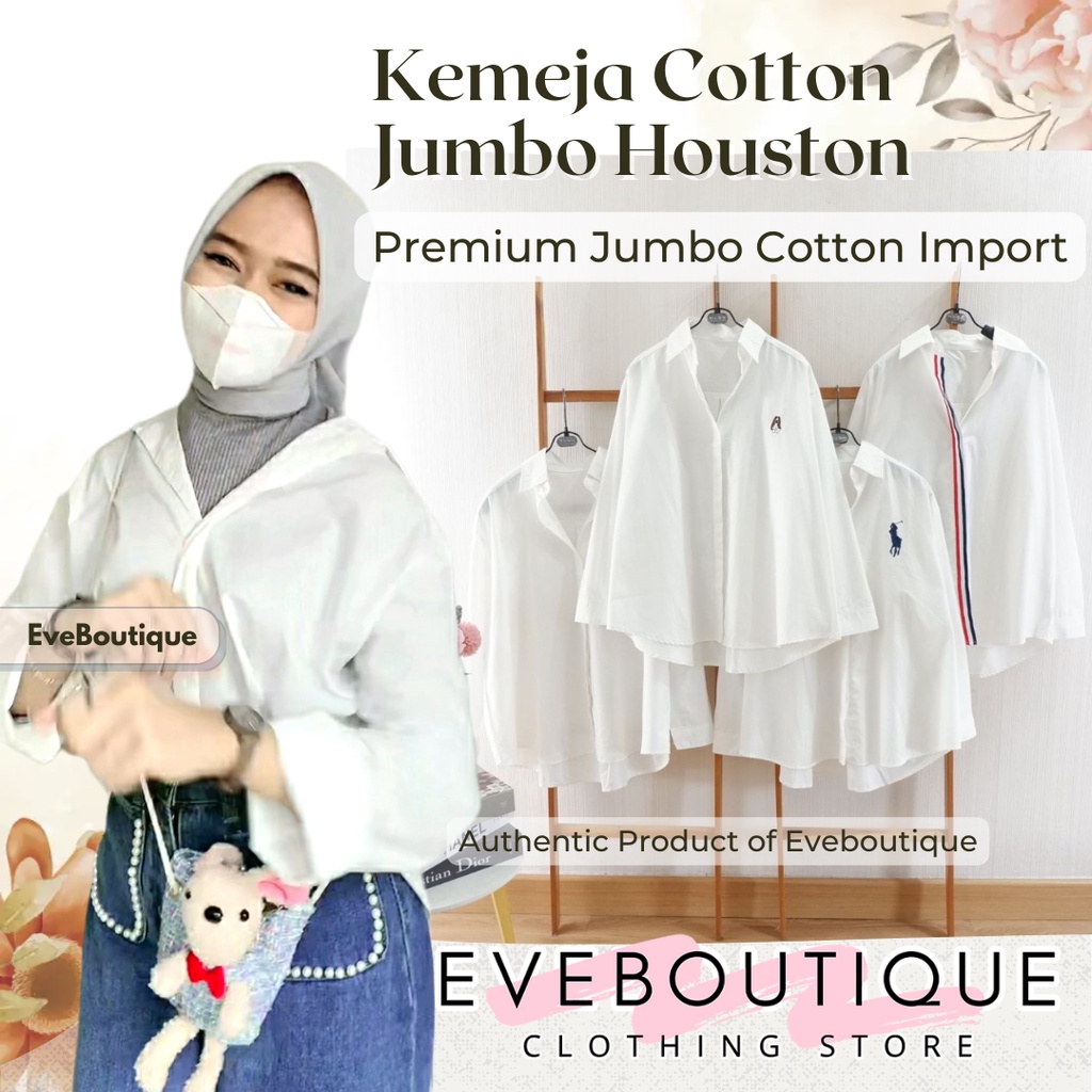 Kemeja Katun Jumbo Premium Houston