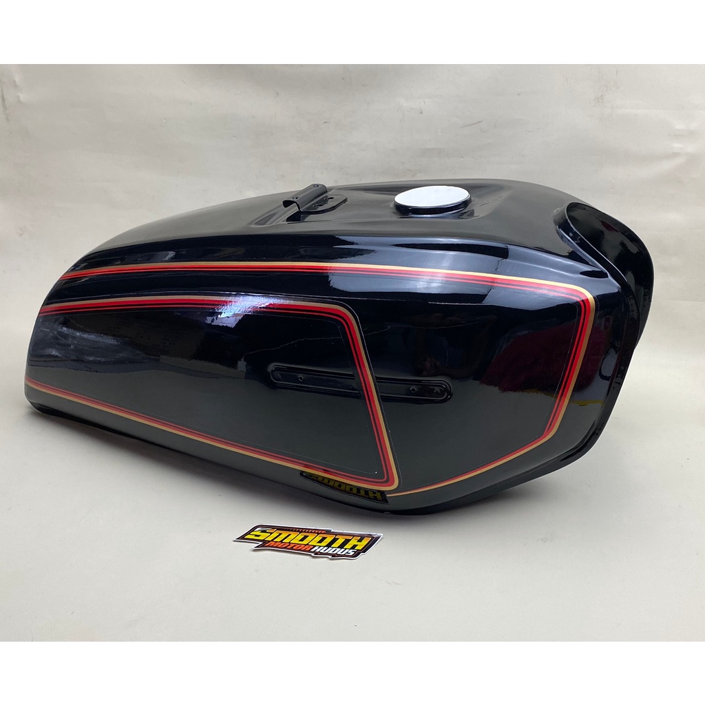 Fuel Tank / Tangki Bensin Honda GL 100 Hitam set striping