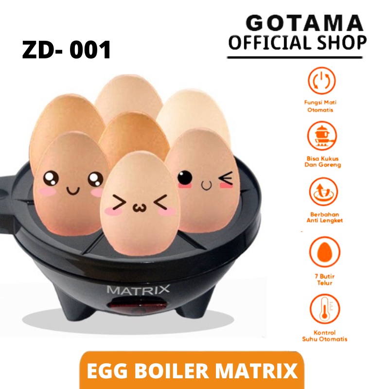 Gotama Alat Rebus Telur/Egg Cooker Boiler Matrix ZD-001 Murah