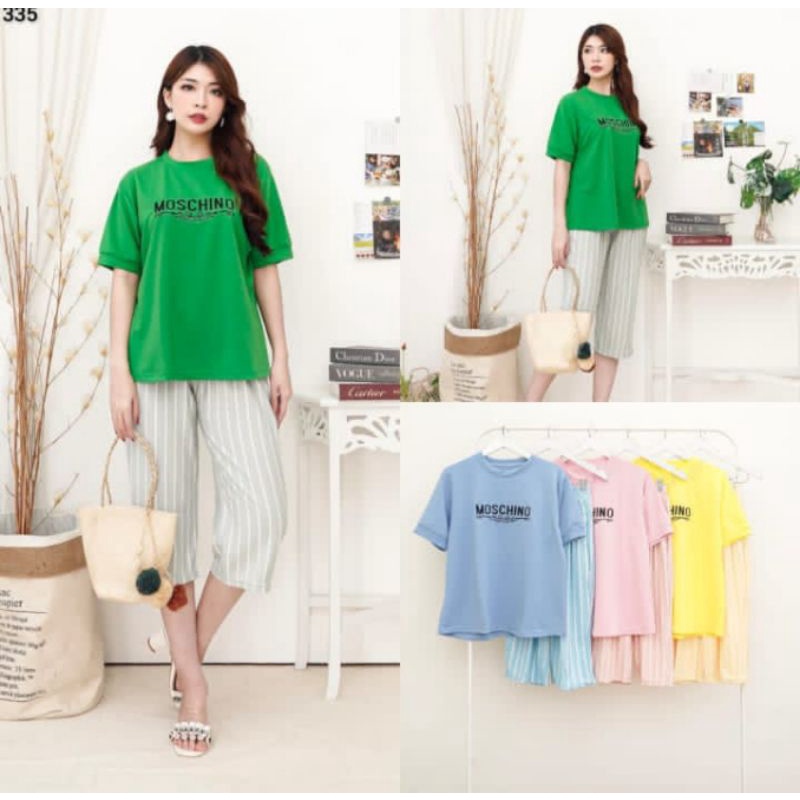 Setelan Moschino Wanita | Setelan Wanita | Setelan Import | Kaos Moschino