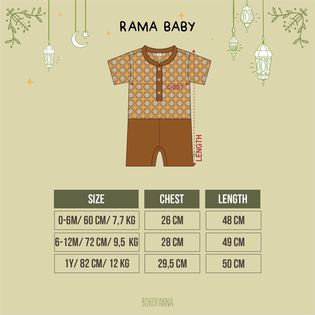 BOHOPANNA - RAYA COLLECTION - RAMA BABY SET