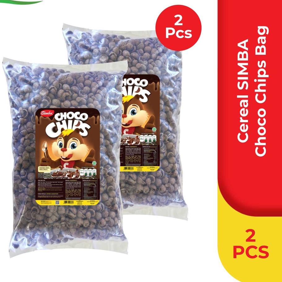 

♦ Choco Chips Cereal SIMBA - 2 Choco Chips Bag 950 gr Lebih Hemat ➭