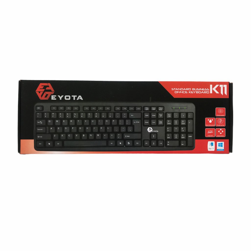 Eyota K11 Ergonomic Design Full Keys Wired Keyboard