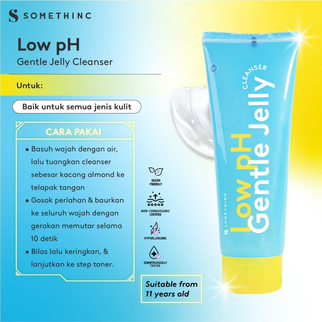 SOMETHINC low pH gentle jelly cleanser facial wash 100 ml