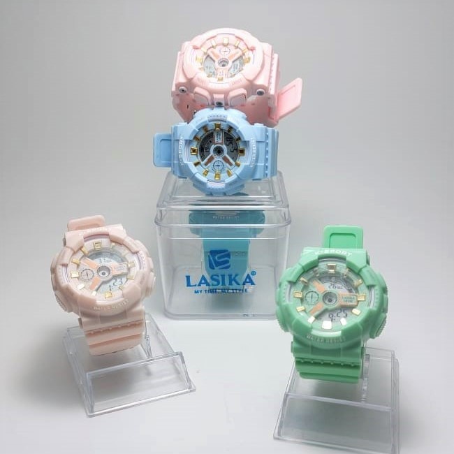 NEW ITEM !!! Jam Tangan Digital Sport Lasika 8142 Water Resistant Free Box Super Premium