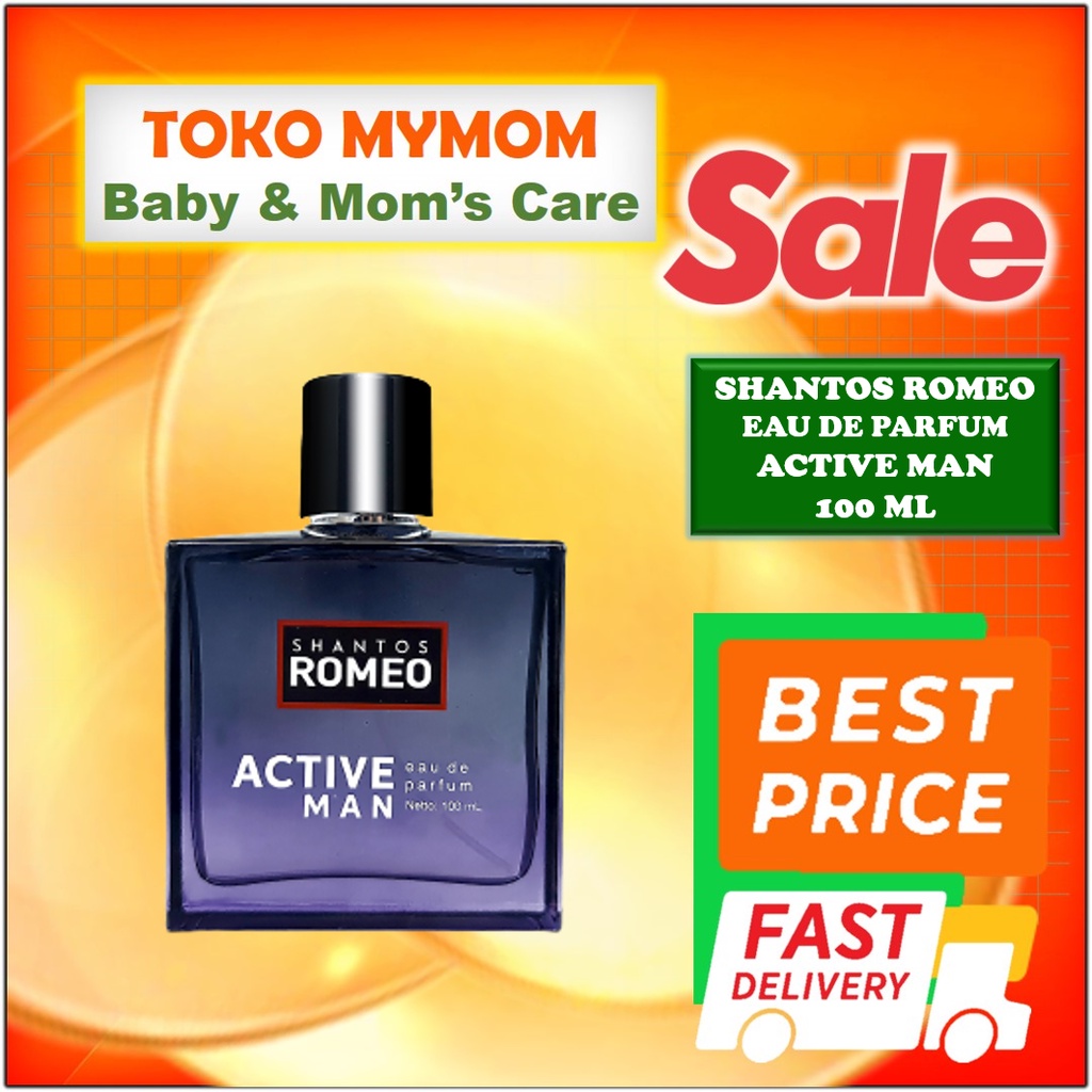 [BPOM] Shantos Romeo Fragrance Eau De Parfume 100ml / Active Man / Casual Man / Gentle Men / EDP Parfum Pria / MYMOM