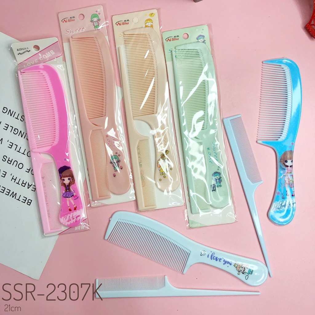 Sisir set 2 pcs Ganggang + kurus Ganggang sisir high quality besar panjang