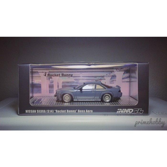 INNO64 NISSAN SILVIA S14 ROCKET BUNNY BOSS AERO GRAY TERBARU
