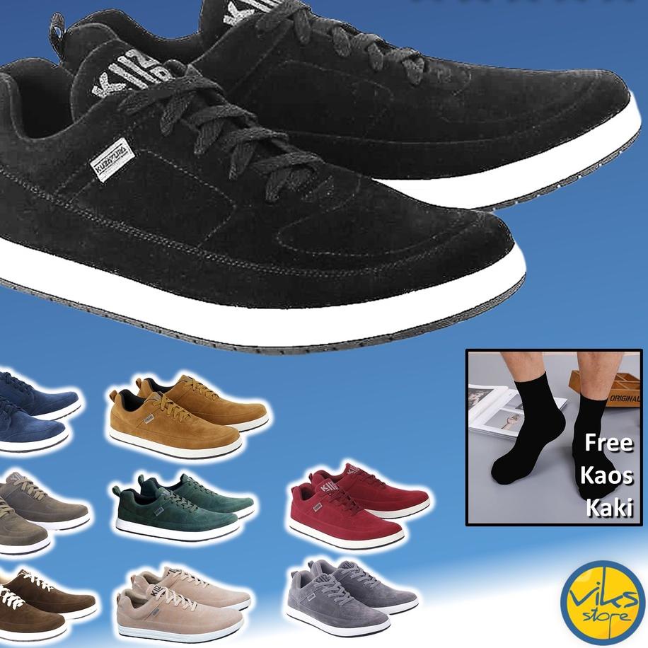 ▲ Sepatu Sneakers Pria Cowok Tali Style Casual Distro Kuzatura Original Bahan Suede Lokal Premium El