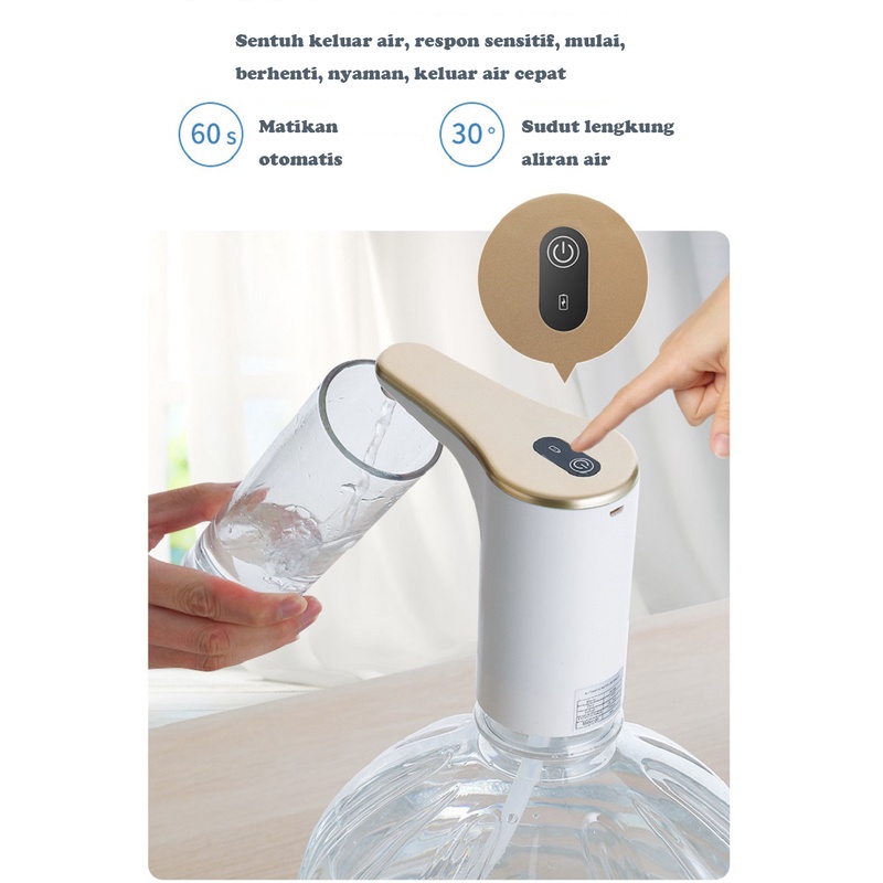 Mi.more Pump Botol Air Elektrik USB Automatik Memuatkan Pump Air Berbaril Dua Mode Switch Water Dispenser Pump Untuk Rumah