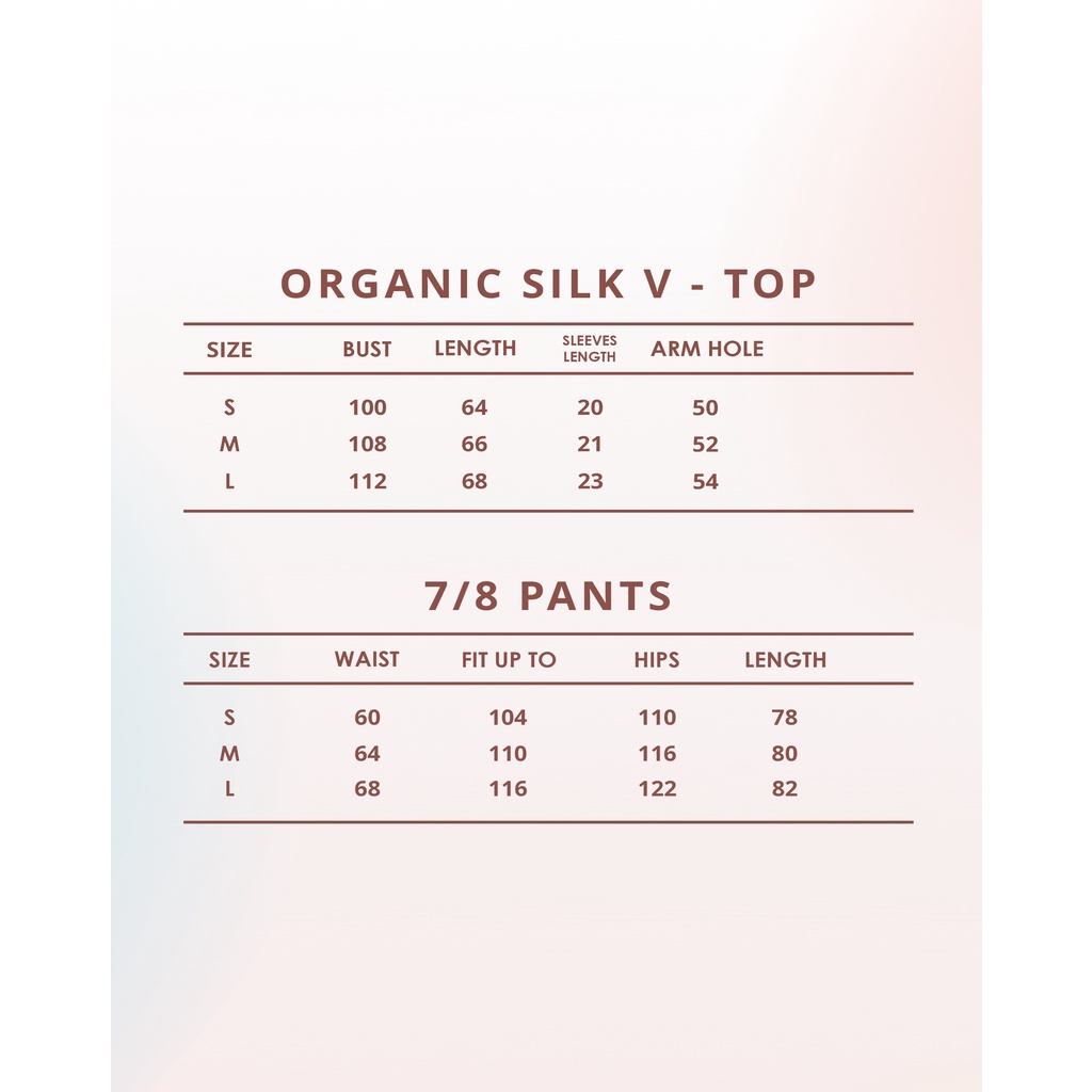 Cielyn - Ellyn V Neck - Delicate Series - Organic Silk Piyama Wanita Set