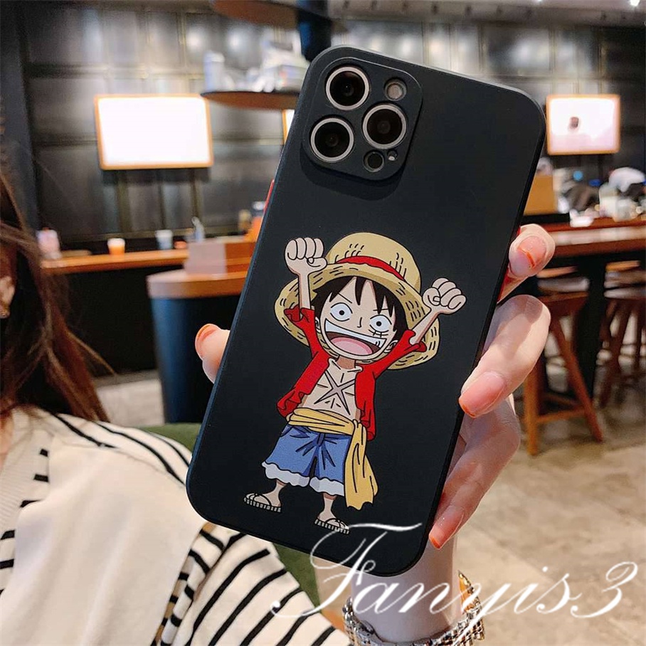 Luffy &amp; Son Goku OPPO A78 A17 A17k A77 A77s A57 A76 A96 A16 A16k A15 A15S A55 A74 A54 A55 A93 A95 A94 A5 A53 A33 Reno 8T 7Z 7 6 5Pro 6Z A52 A5s A3s F9 F11Pro Side Stripe Case Anime One Piece Silicone Soft Protective Cover